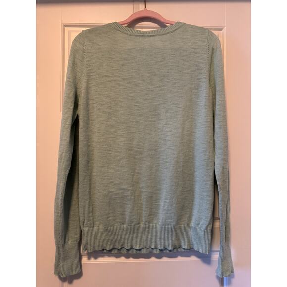 Mossimo Novelty Deer Mint Green Sweater, Women's Size L - Picture 4 of 7